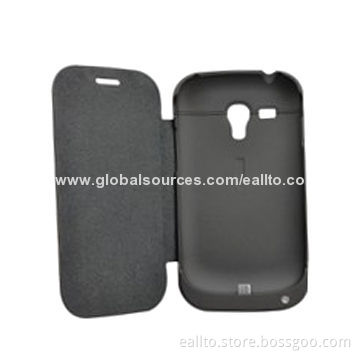 Flip Cover Battery Case for Samsung Galaxy 3 Mini, with 2,000mAh Capacity